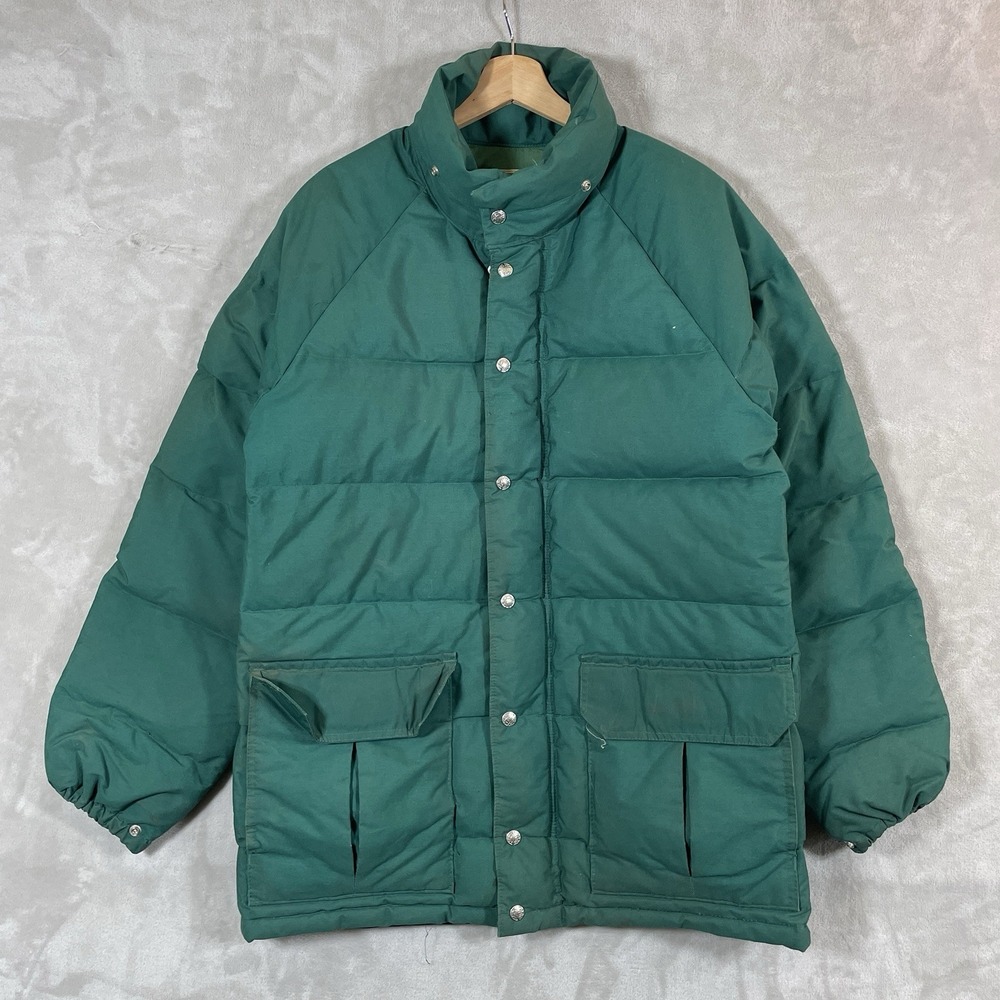 Vtg 70s REI Goose Down Puffer Jacket Mens Large Heavy Thick Ripstop Lined USA